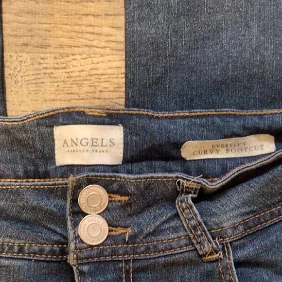Angels Dark Blue Straight Leg Jeans - Picture 2 of 4